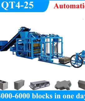 QT4-25 Automatic Vibration Cement Concrete Block Making Machine for Sale