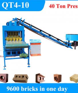 QT4-10 Automatic Hydraulic Soil Clay Interlocking Lego Brick Making Machine